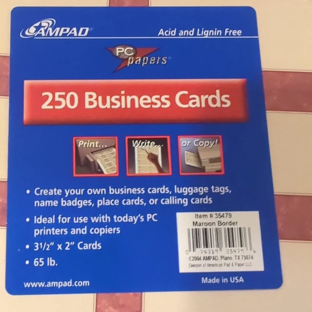 Avery White and Blue Clean Edge Business Cards Pack